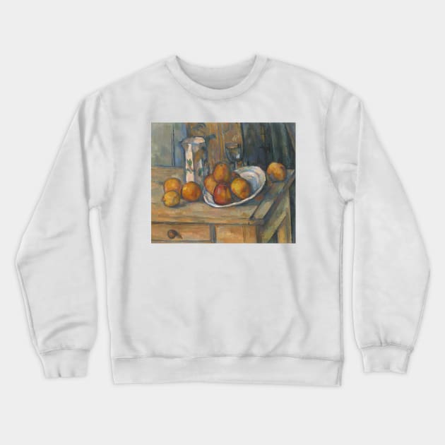 Still Life with Milk Jug and Fruit by Paul Cezanne Crewneck Sweatshirt by Classic Art Stall